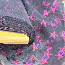 10m Rete STELLE Tulle Tessuto